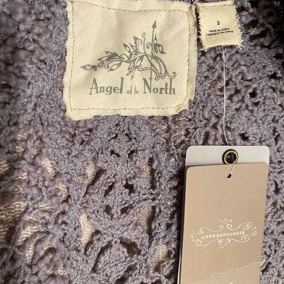 Anthropologie S crochet grey bolero sweater (New) - Picture 12 of 12